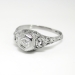 Art Deco Vintage 1930's Old European Cut Diamond Engagement Wedding Ring 18k White Gold