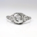 Art Deco Vintage 1930's Old European Cut Diamond Engagement Wedding Ring 18k White Gold