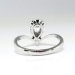 Vintage 1970's Pear Diamond Solitaire Engagement Anniversary Graduation Buttercup Ring 18k White Gold