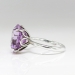 Estate Tiffany & Co. Octagon Natural Purple Amethyst Sparklers Ring Sterling Silver