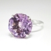 Estate Tiffany & Co. Octagon Natural Purple Amethyst Sparklers Ring Sterling Silver