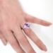 Estate Tiffany & Co. Octagon Natural Purple Amethyst Sparklers Ring Sterling Silver