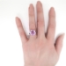 Estate Tiffany & Co. Octagon Natural Purple Amethyst Sparklers Ring Sterling Silver