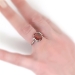 Vintage Estate 1950's Spessartite Garnet Diamond Ring 18k White Gold