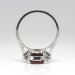 Vintage Estate 1950's Spessartite Garnet Diamond Ring 18k White Gold