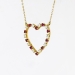 Estate Vintage Suna Bros Ruby & Diamond Heart Pendant Necklace Anniversary 18k 14k Yellow Gold