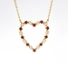 Estate Vintage Suna Bros Ruby & Diamond Heart Pendant Necklace Anniversary 18k 14k Yellow Gold