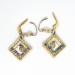 Antique Edwardian Blue Sapphire Diamond Chandelier Drop Earrings Platinum 18k Yellow Gold