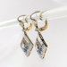 Antique Edwardian Blue Sapphire Diamond Chandelier Drop Earrings Platinum 18k Yellow Gold