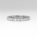 Rare 1950's Mixed Cut Baguette Round Diamond Eternity Wedding Band Stacking Ring Size 5.25 Platinum