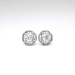 Art Deco 1930's Vintage Filigree Old European Cut Diamond Stud Earrings Platinum 14k White Gold