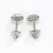 Art Deco 1930's Vintage Filigree Old European Cut Diamond Stud Earrings Platinum 14k White Gold