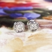 Art Deco 1930's Vintage Filigree Old European Cut Diamond Stud Earrings Platinum 14k White Gold