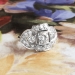 Art Deco Vintage 1930's Old Transitional Cut Diamond Engagement Anniversary Cocktail Platinum Ring