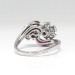 Estate Vintage 1960's Oscar Heyman Ruby Diamond Bypass Ring Platinum