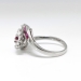 Estate Vintage 1960's Oscar Heyman Ruby Diamond Bypass Ring Platinum