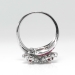 Estate Vintage 1960's Oscar Heyman Ruby Diamond Bypass Ring Platinum