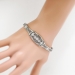 Art Deco Old European Transitional Cut Diamond Filigree 14k White Gold Platinum Bracelet