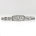 Art Deco Old European Transitional Cut Diamond Filigree 14k White Gold Platinum Bracelet