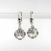 Vintage 1930's Art Deco Old Transitional Cut Rose Cut Diamond 14k White Gold Drop Chandelier Earrings