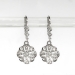 Vintage 1930's Art Deco Old Transitional Cut Rose Cut Diamond 14k White Gold Drop Chandelier Earrings