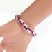 Vintage Huge 17.40ct t.w. 1940's Retro Lab Ruby & Diamond Bracelet Platinum Fits 6.5-6.75' Inch Wrist