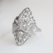 Antique Edwardian Old European Cut Diamond Ring Platinum