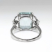 Vintage Aquamarine Diamond Ring 1960's 8.86ct t.w. Emerald Cut Aquamarine Birthstone Anniversary Engagement Ring 14k White Gold