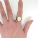 Antique Opal Ring Art Nouveau Arts & Crafts 1900's Opal Jones & Woodland Ring 18k Yellow Gold