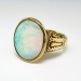 Antique Opal Ring Art Nouveau Arts & Crafts 1900's Opal Jones & Woodland Ring 18k Yellow Gold