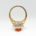 Estate Oscar Heyman Imperial Precious Peach Topaz & Oval Diamond Halo Ring 18k Yellow Gold Platinum