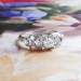 Vintage 1930's Art Deco Granat Bros. Old European Cut Diamond Ring 18k White Gold