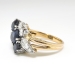 Vintage Sapphire Diamond Ring Circa 1950's Natural Blue Oval Sapphire Diamond 18k Gold Ring