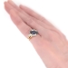 Vintage Sapphire Diamond Ring Circa 1950's Natural Blue Oval Sapphire Diamond 18k Gold Ring