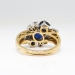 Vintage Sapphire Diamond Ring Circa 1950's Natural Blue Oval Sapphire Diamond 18k Gold Ring