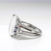 Vintage 1950's Moonstone Ring With Diamonds And Blue Sapphires 14k White Gold Ring