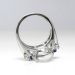 Vintage 1950's Moonstone Ring With Diamonds And Blue Sapphires 14k White Gold Ring