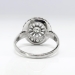 Art Deco Engagement Ring Vintage 1930's Old Diamond Halo Ring Platinum