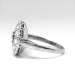 Art Deco Engagement Ring Vintage 1930's Old Diamond Halo Ring Platinum