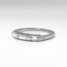 Art Deco Wedding Band Platinum Three Stone Baguette Diamond 1930's Stacking Ring