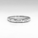 Art Deco Wedding Band Platinum Three Stone Baguette Diamond 1930's Stacking Ring