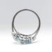 Vintage Blue Topaz Diamond Ring Circa 1940's Retro Bow Wedding Something Blue Ring Palladium