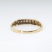 Art Deco Wedding Band Circa 1930's .14ct t.w. Seven Diamond Wedding Band 14k Yellow White Gold