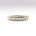 Art Deco Wedding Band Circa 1930's .14ct t.w. Seven Diamond Wedding Band 14k Yellow White Gold