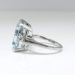 Vintage Emerald Cut Aquamarine Diamond Ring Circa 1970's  Ring 14k White Gold