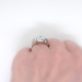 Vintage Emerald Cut Aquamarine Diamond Ring Circa 1970's  Ring 14k White Gold