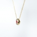 Vintage Ruby Diamond Necklace Circa 1990's Natural Red Ruby Diamond Halo Pendant 18k Yellow Gold