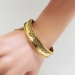 Antique Victorian 1850's Etruscan Revival Cuff Bracelet Hinged 18k Yellow Gold 5.75' Inch Wrist