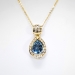 Vintage Aquamarine Diamond Pendant H.Stern Estate 1980's Aquamarine Diamond Pendant 18k Yellow Gold