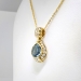 Vintage Aquamarine Diamond Pendant H.Stern Estate 1980's Aquamarine Diamond Pendant 18k Yellow Gold